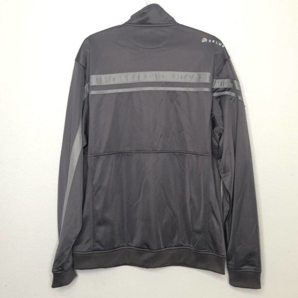 Zelus Track Athletic Zippered Grey Men’s Jacket size Large NWT - Picture 2 of 11
